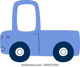 Childish Car Transport Vector Illustration