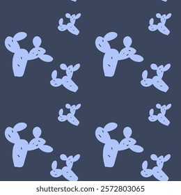 Childish cowboy cactus pattern design for textiles and crafts.