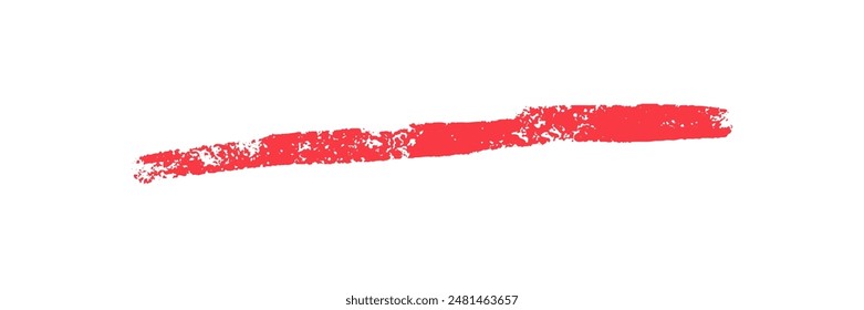 Childish Crayon brush stroke color underline. Chalk pen highlight stroke. Rough hand drawn brush underline element for accent, emphasis element. Color kid chalk vector illustration