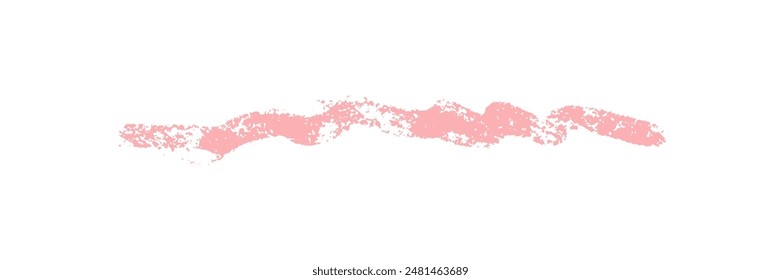 Childish Crayon brush stroke color underline. Chalk pen highlight stroke. Rough hand drawn brush underline element for accent, emphasis element. Color kid chalk vector illustration
