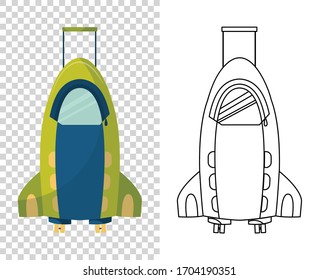 Childish cute bag in the form of a roket for trips