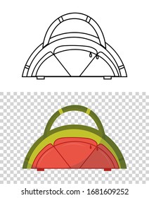 Childish cute bag in the form of a watermelon for
