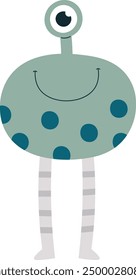 Childish Cute Monster Vector Illustration