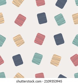 childish cute seamless pattern with abstract colorful shapes rectangles. cute abstract pattern for textile, fabric, wallpaper in pastel, scandinavian shades