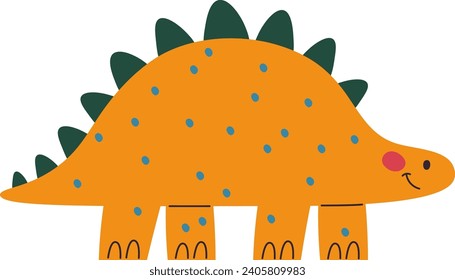 Childish Dinosaur Animal Vector Illustration