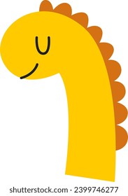 Childish Dinosaur Head Vector Illustration