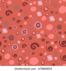 Childish ditsy print seamless tile for wrapping paper, textile print or web-site background.