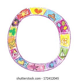 Childish doodles frame
