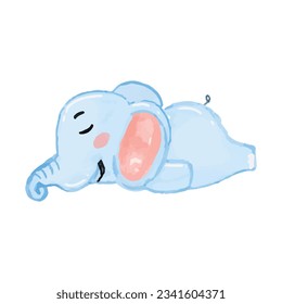 Childish elephant kids cartoon design