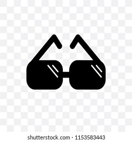 Childish eyeglasses vector icon isolated on transparent background, Childish eyeglasses logo concept