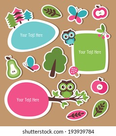 childish frames set design. vector illustration