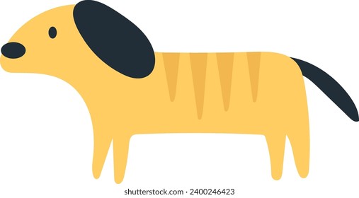 Ilustración de vectores de perros dibujados a mano infantil