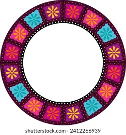 Childish Hispanic style round framing