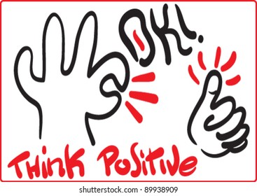 Childish illustration about positivity