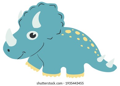 Childish illustration with dinosaurs. Vector childish picture for fabric, textile stock illustration.