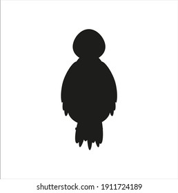 childish illustration, of seagull on white background