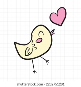 Childish kawaii valentine element design vector