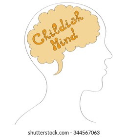 Childish mind vector background