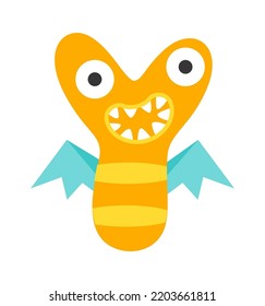 Childish monster Y letter. Vector illustration