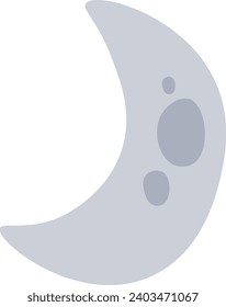 Childish Moon Star Vector Illustration