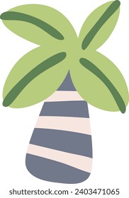 Childish Palm Tree Vector Illustration
