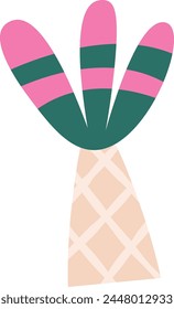 Childish Palm Tree Vektorillustration