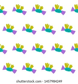 Childish paper cut seamless pattern background. Handmade background for school party advertising, kids gift card, wrapping paper, bag print, school wallpaper, educationposter etc. 