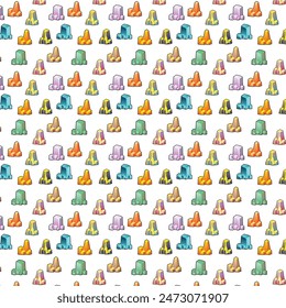 Childish pattern with building equipment. Creative kids texture for fabric, wrapping, textile, wallpaper, apparel. Vector hand drawn illustration. Light Brown background.