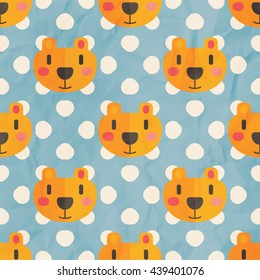 Childish pattern, kids wallpaper. Seamless background. Cute animals.