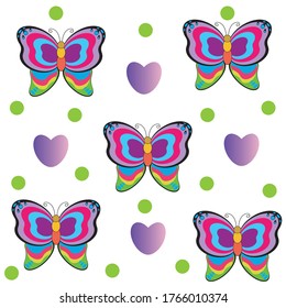 estampados infantiles con lindas mariposas, para tejidos, envolturas, tectil. diseño vectorial