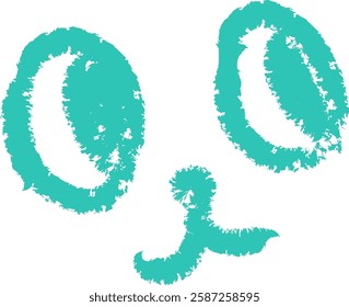 Childish Scribble Animal Face Vector Illustration