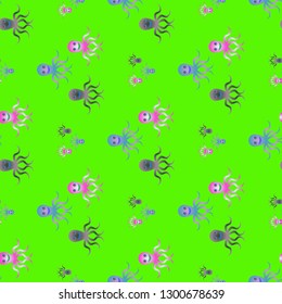 Childish seamless background with octopus.