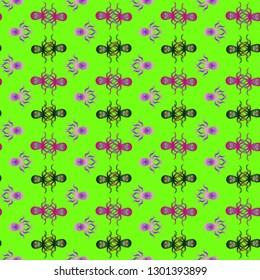 Childish seamless background with octopus.