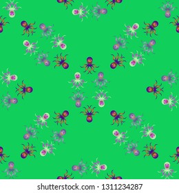 Childish seamless background with octopus.