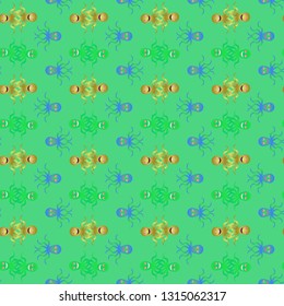 Childish seamless background with octopus.