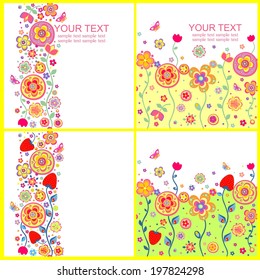 Childish seamless borders