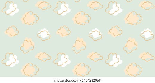  Childish seamless pattern with clouds