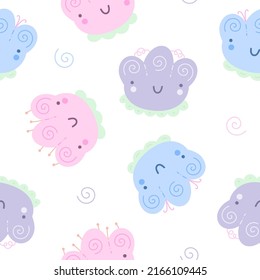 kindliche nahtlose Muster süße Blüte, Vektorgrafik