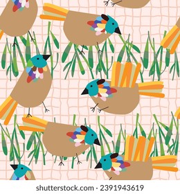 Childish seamless pattern  cute jungle animals. Vector Illustration. Kids illustration for nursery design. Great for baby clothes, greeting card, wrapping paper.