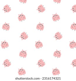 Patrón infantil sin fisuras con monstruo lindo. Ilustración vectorial. Los niños imprimen al estilo escandinavo. Estilo plano.
