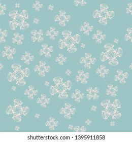 Childish seamless pattern with dogs like flower. Trendy Scandinavian vector background. Perfect for kids apparel, fabric, textile, nursery decoration, wrapping paper - Vector