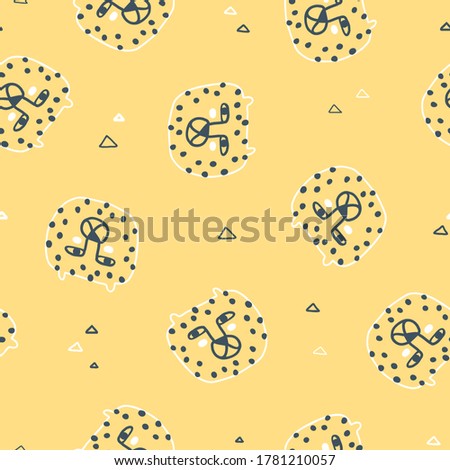 Childish seamless pattern with funny cheetah. Creative childish texture for fabric, wrapping, textile, wallpaper, apparel. Vector illustration. Yellow background.