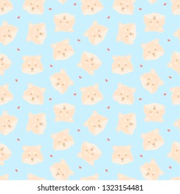 Childish seamless pattern with funny creative dogs. Trendy cartoon animals vector blue background. Perfect for kids apparel, fabric, textile, nursery decoration, wrapping paper and pajamas.