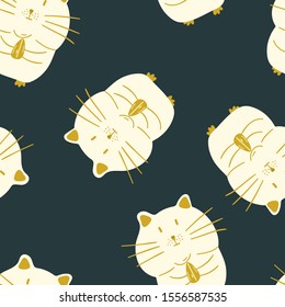 childish seamless pattern with hand drawn cute hamster. Creative animal texture for fabric, wrapping, textile, wallpaper, apparel. Vector illustration
