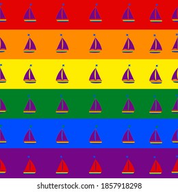 Childish seamless pattern with ships