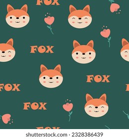 Patrones infantiles sin costura con animales y flores
