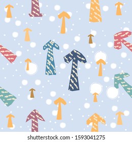 Childish Seamless Texture with Arrows. Hand Drawn Design With Brush. Vector Illustration.
