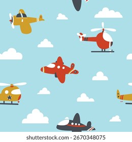 Childish seamless vector graphics design