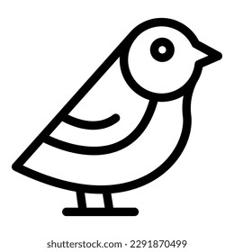 Childish sparrow icon outline vector. House bird. Fly animal