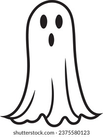  Childish spooky boo character for kids  cute funny happy ghost scary Magic spirit Isolated flat cartoon vector illustrations 